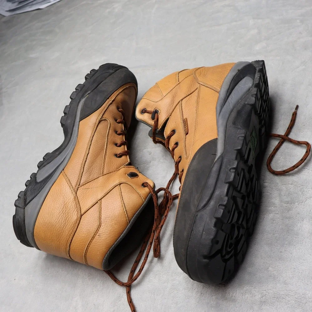 Hytest Mens 15 Wide Hiking Boots Brown Leather Rugged Steel‎ Toe Hiker Wide Work